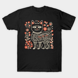 Lino Cut Cat T-Shirt